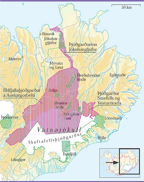 kort af fyrirhuguðum þjóðgarði
